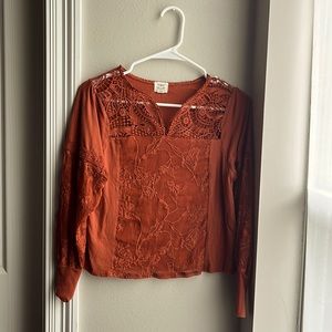 Anthropology Tiny Noah Embroidered Blouse Size XSP